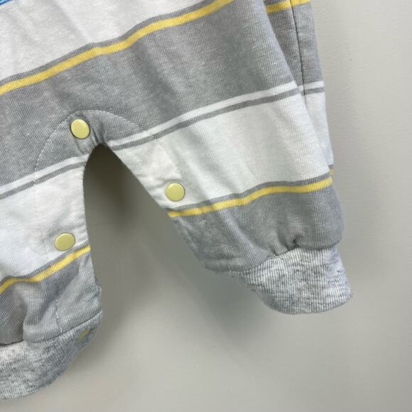 Vintage Doe Spun Striped Sailing Shortall Romper 3-6 Months - Picture 5 of 8
